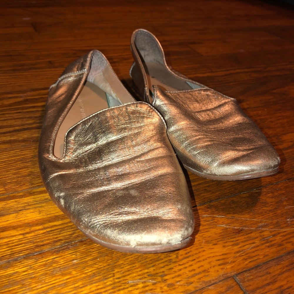 Gold slip ons